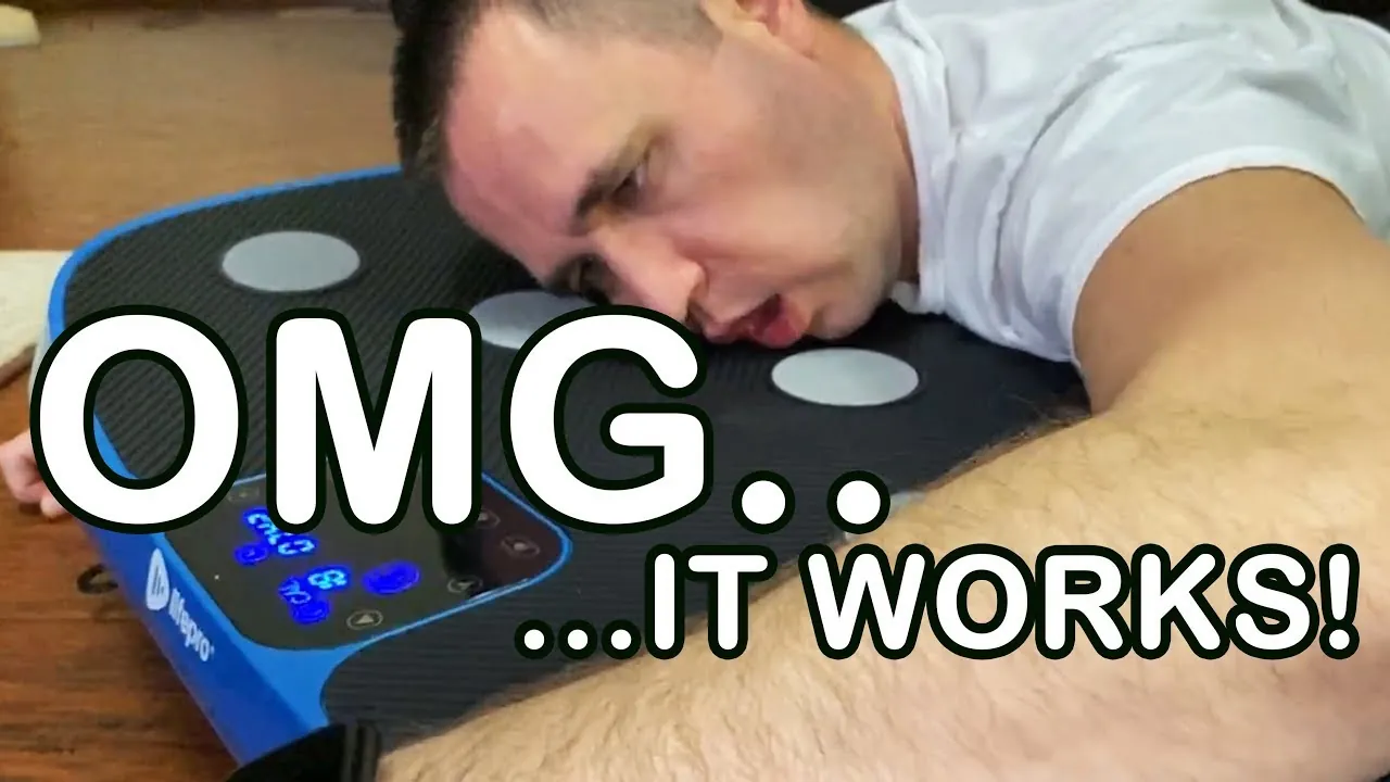 Therapist checking pressure points on a person lying on a vibration plate