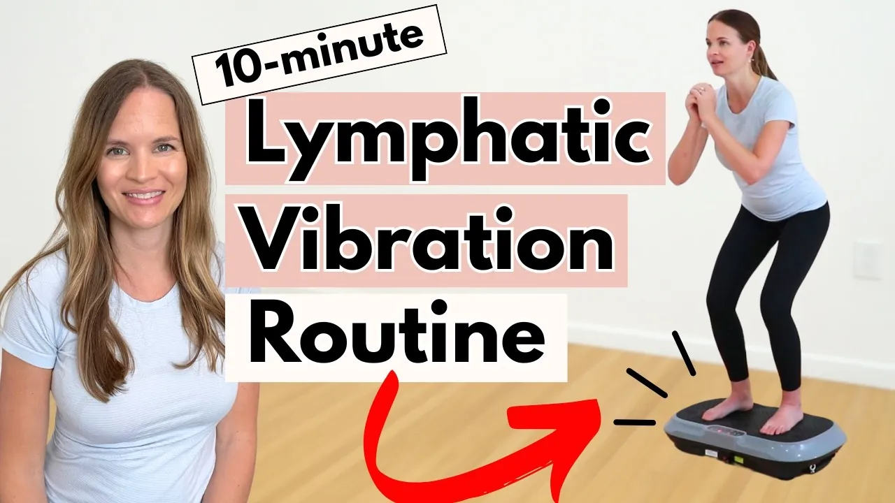 Woman bending her knees correctly on a vibration plate workout machine