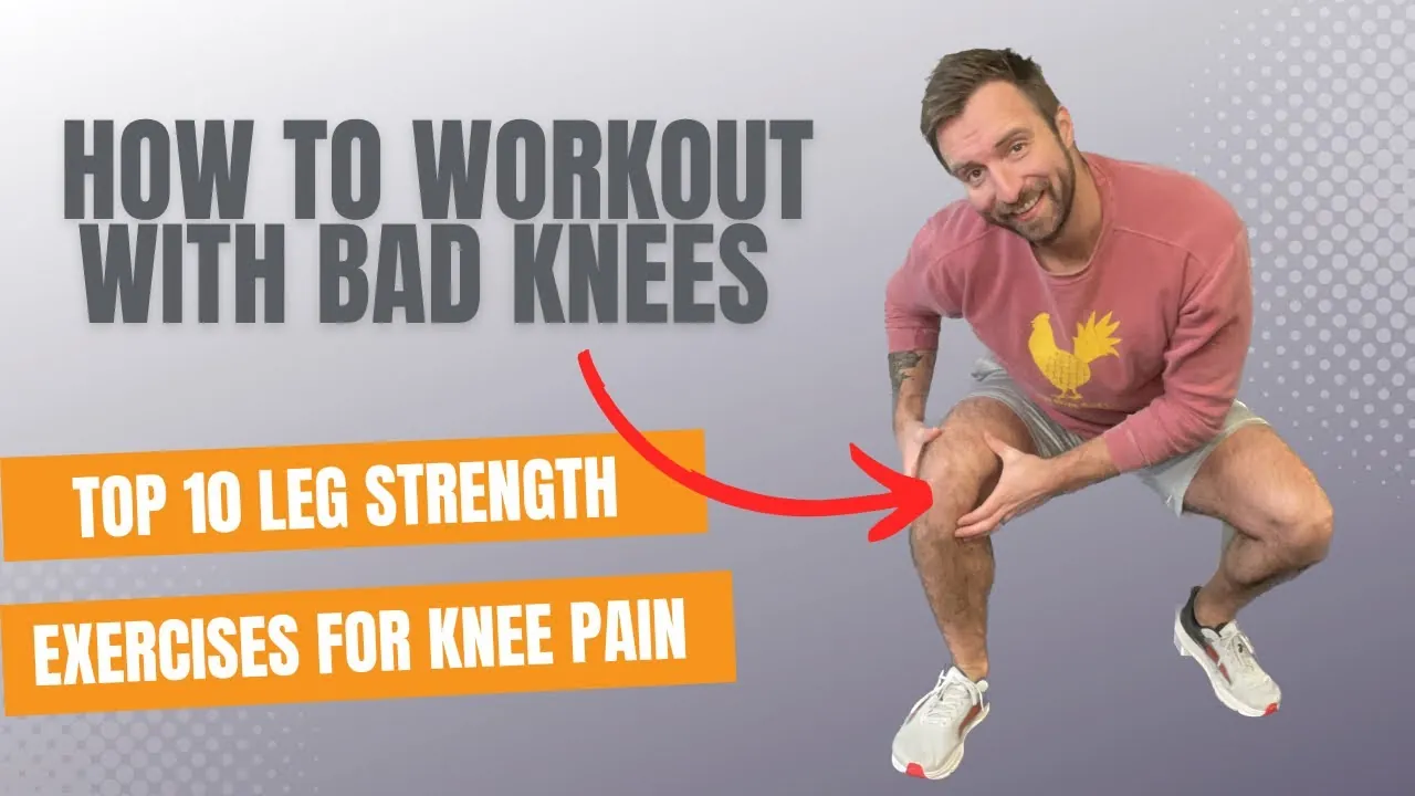 Woman using a phone timer during a balance exercise for bad knees